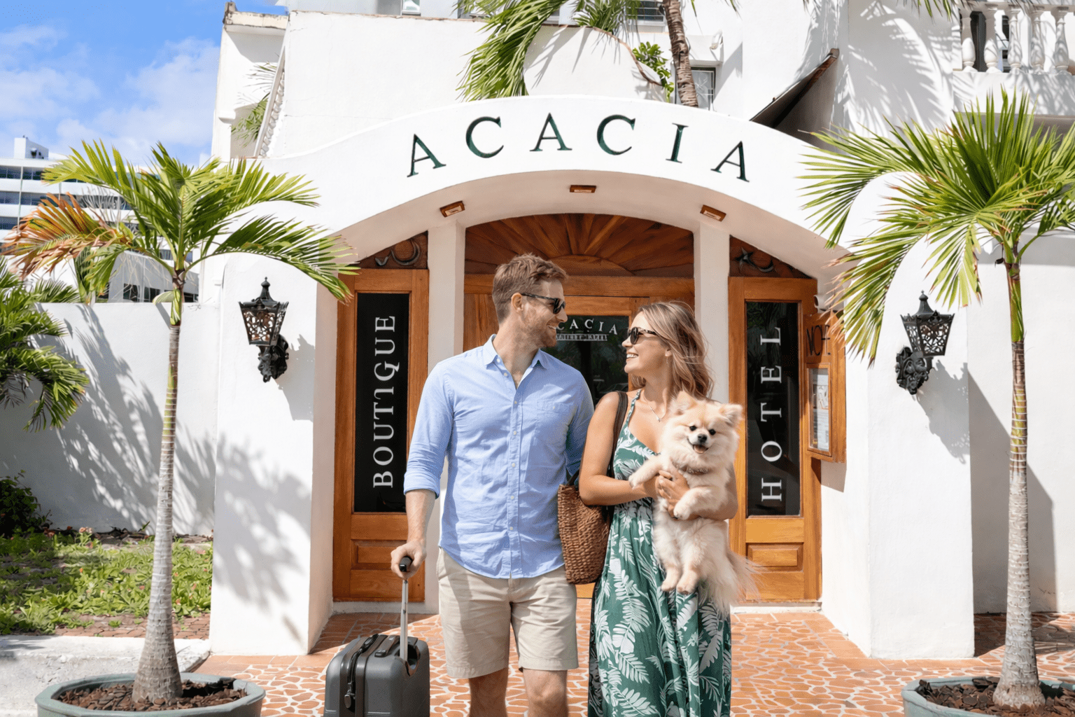 Pet-friendly boutique hotel in San Juan Puerto Rico - Acacia Boutique Hotel Spanish villa with tropical garden